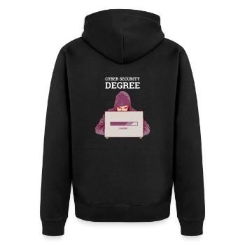 Hacker Programmer Developer Computer Science - Unisex Premium Organic Zip Hoodie - black - Back - Nico (187cm)