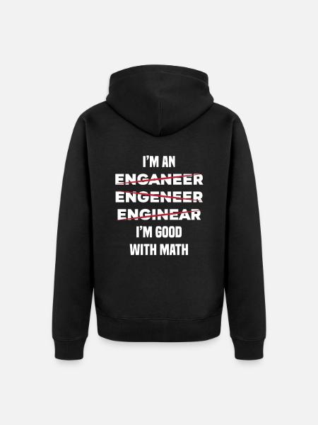 Engineer - Unisex Premium Organic Zip Hoodie - black