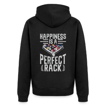 Billard Lustiger Spruch & Herren Snooker Design - Unisex Premium Bio Zip Hoodie - Schwarz - Hinten - Nico (187cm)