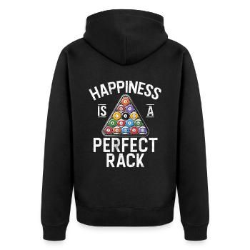 Billard Lustiger Spruch & Herren Snooker Design - Unisex Premium Bio Zip Hoodie - Schwarz - Hinten - Nico (187cm)
