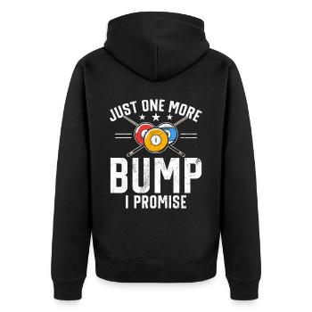 Billard Lustiger Spruch & Herren Snooker Design - Unisex Premium Bio Zip Hoodie - Schwarz - Hinten - Nico (187cm)