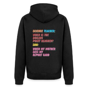 Maman Mère Humour - Veste à capuche bio Premium Unisexe - noir - Dos - Nico (187cm)
