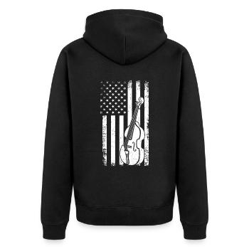 Violoncelle -Instrument de musique - Veste à capuche bio Premium Unisexe - noir - Dos - Nico (187cm)