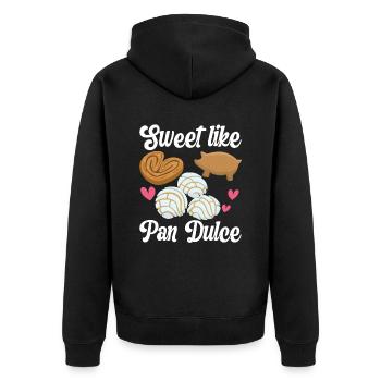 Conchas Pan Dulce Latina Spanisch - Unisex Premium Bio Zip Hoodie - Schwarz - Hinten - Nico (187cm)