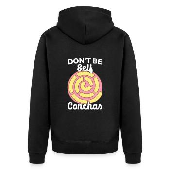 Conchas Pan Dulce Latina Spanisch - Unisex Premium Bio Zip Hoodie - Schwarz - Hinten - Nico (187cm)
