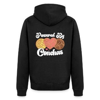 Conchas Pan Dulce Latina Spanisch - Unisex Premium Bio Zip Hoodie - Schwarz - Hinten - Nico (187cm)