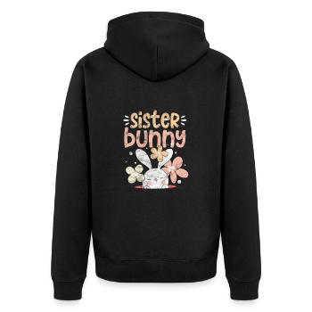 Soeur Frère Frères et sœurs Cadeau de famille - Veste à capuche bio Premium Unisexe - noir - Dos - Nico (187cm)