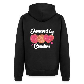 Conchas Pan Dulce Latina Spanisch - Unisex Premium Bio Zip Hoodie - Schwarz - Hinten - Nico (187cm)