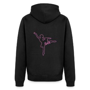 Ballet Ballerine Ballet Danseuse Danse Cadeau - Veste à capuche bio Premium Unisexe - noir - Dos - Nico (187cm)