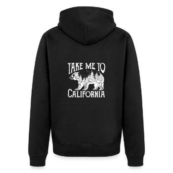 Californie - Veste à capuche bio Premium Unisexe - noir - Dos - Nico (187cm)