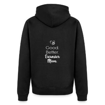 Eurasians - Unisex Premium Organic Zip Hoodie - black - Back - Nico (187cm)