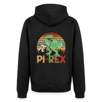 Pi-rex Dinosaur Math Professeur Mathématicien Pi Day - Veste à capuche bio Premium Unisexe - noir - Dos - Nico (187cm)