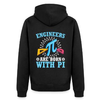 Les ingénieurs sont nés avec Pi Mathématicien Pi Day - Veste à capuche bio Premium Unisexe - noir - Dos - Nico (187cm)