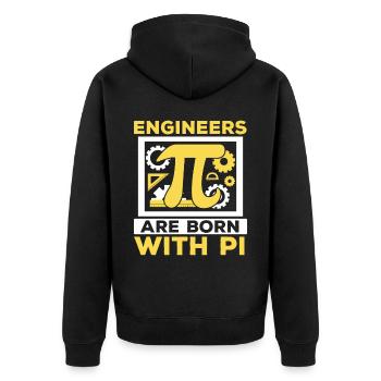 Les ingénieurs sont nés avec Pi Mathématicien Pi Day - Veste à capuche bio Premium Unisexe - noir - Dos - Nico (187cm)