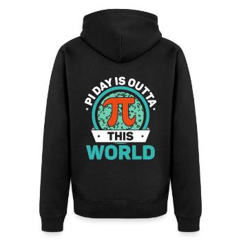 Pi Day est Outta ce monde professeur de mathématiques Pi Day - Veste à capuche bio Premium Unisexe - noir - Dos - Nico (187cm)