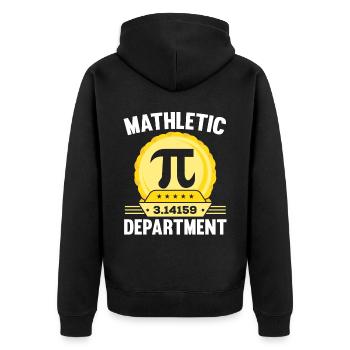 Mathletic Department Mathematiklehrer Pi Day - Unisex Premium Bio Zip Hoodie - Schwarz - Hinten - Nico (187cm)