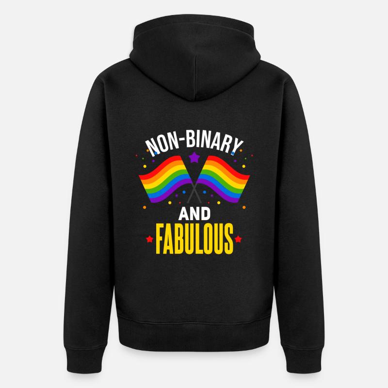 Conception d’égalité LGBT cool - Veste à capuche bio Premium Unisexe - noir