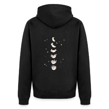 Axt Äxte Werkzeug Wikinger Holzfäller Waffe - Unisex Premium Bio Zip Hoodie - Schwarz - Hinten - Nico (187cm)