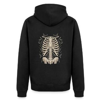 Axt Äxte Werkzeug Wikinger Holzfäller Waffe - Unisex Premium Bio Zip Hoodie - Schwarz - Hinten - Nico (187cm)