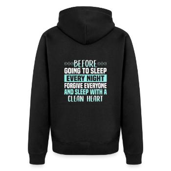 Quran Verse Islam Quotes Muslim Ramadan Texts - Unisex Premium Organic Zip Hoodie - black - Back - Nico (187cm)