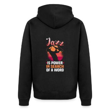 Musiciens d’orchestre de musique jazz - Veste à capuche bio Premium Unisexe - noir - Dos - Nico (187cm)
