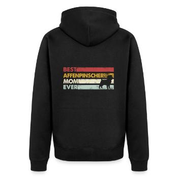 Meilleure mère de tous les temps - Affenpinscher - Veste à capuche bio Premium Unisexe - noir - Dos - Nico (187cm)