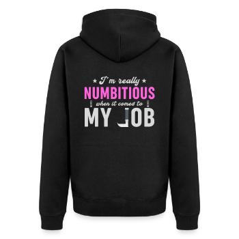 Infirmière en anesthésie - Anesthésie amusante - Veste à capuche bio Premium Unisexe - noir - Dos - Nico (187cm)