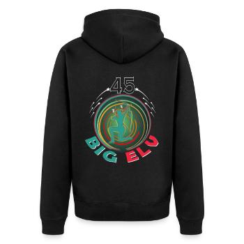 45 Jahre Elfen Geburtstag Fantasie - Unisex Premium Bio Zip Hoodie - Schwarz - Hinten - Nico (187cm)