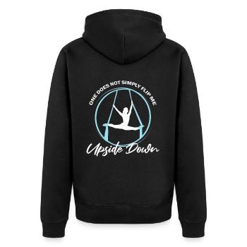 Aerial Silk Circus for Aerial Silk Performers - Unisex Premium Organic Zip Hoodie - black - Back - Nico (187cm)