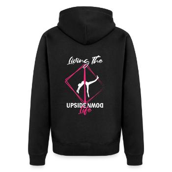 Aerial Silk Dancer for Aerial Ribbon and Aerialist - Unisex Premium Organic Zip Hoodie - black - Back - Nico (187cm)