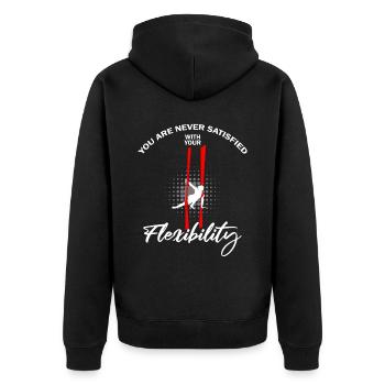 Aerial Silk Dancer for Aerial Ribbon and Aerialist - Unisex Premium Organic Zip Hoodie - black - Back - Nico (187cm)
