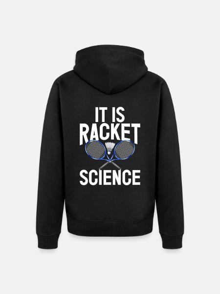 Badminton Funny Saying Men's Badminton Design - Unisex Premium Organic Zip Hoodie - black