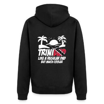 Trinité-et-Tobago Trinité-et-Tobago Trinité-drapeau Trinité - Veste à capuche bio Premium Unisexe - noir - Dos - Nico (187cm)