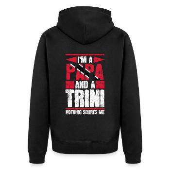 Trini Papa Tobago Trinidad Flag Trinidad - Veste à capuche bio Premium Unisexe - noir - Dos - Nico (187cm)