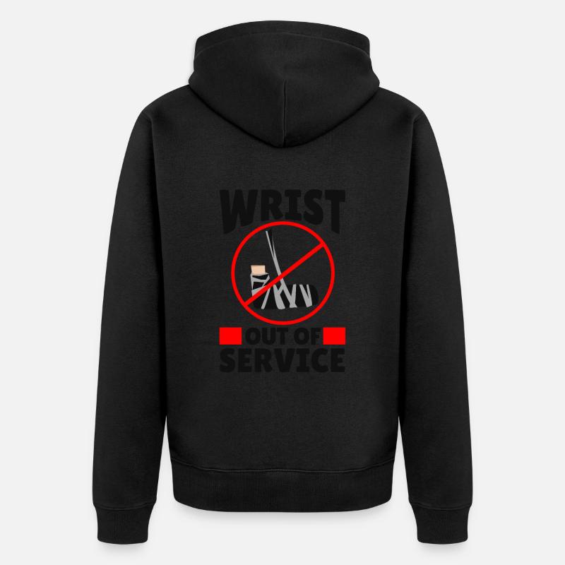 Poignet hors service os Coude main - Veste à capuche bio Premium Unisexe - noir
