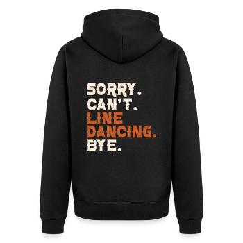 Line Dancing Cowboy Boots Western - Unisex Premium Bio Zip Hoodie - Schwarz - Hinten - Nico (187cm)