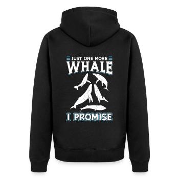 Juste une baleine de plus je promets - Observation des baleines - Veste à capuche bio Premium Unisexe - noir - Dos - Nico (187cm)