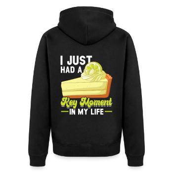 I Just Had A Key Moment In My Life - Key Lime Pie - Unisex Premium Organic Zip Hoodie - black - Back - Nico (187cm)