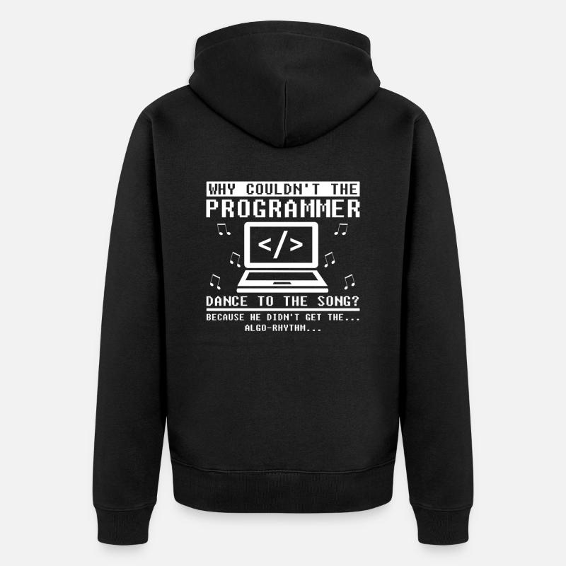 Entwickler Coder Programmierer Spaß - Unisex Premium Bio Zip Hoodie - Schwarz