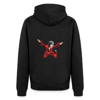 Indoor Skydiving Cool Indoor Fallschirmspringen - Unisex Premium Organic Zip Hoodie - black - Back - Nico (187cm)