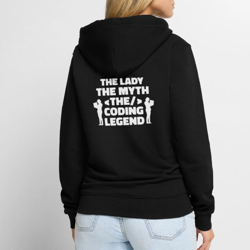 Développeur Coder Programmeur Lady Veste à capuche bio Premium Unisexe