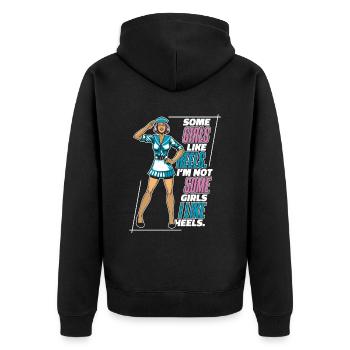 Sailing Sailor Sailboat Funny - Unisex Premium Organic Zip Hoodie - black - Back - Nico (187cm)