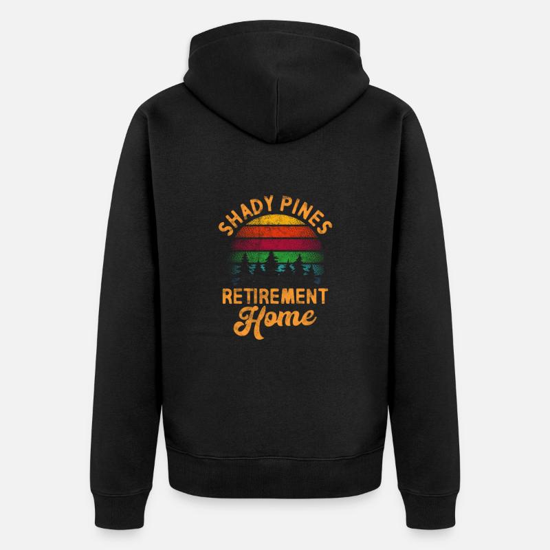 Ruhestand Camping - Unisex Premium Bio Zip Hoodie - Schwarz