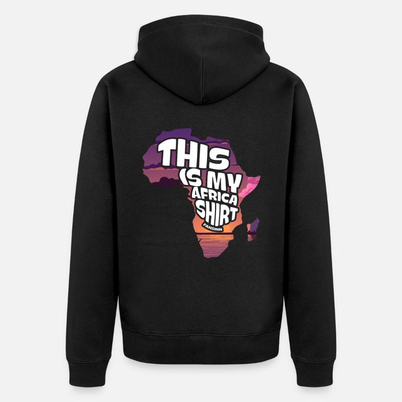 C’est ma chemise africaine - Veste à capuche bio Premium Unisexe - noir
