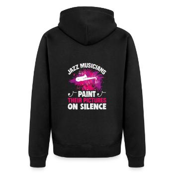 Musiciens d’orchestre de musique jazz - Veste à capuche bio Premium Unisexe - noir - Dos - Nico (187cm)