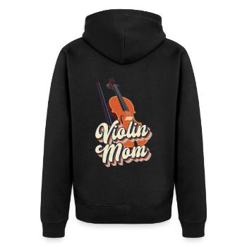 Violon Violoniste Maman Rétro Vintage - Veste à capuche bio Premium Unisexe - noir - Dos - Nico (187cm)