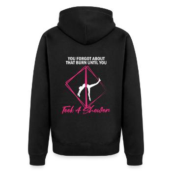 Aerial Silk Dancer for Aerial Ribbon and Aerialist - Unisex Premium Organic Zip Hoodie - black - Back - Nico (187cm)