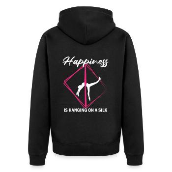Aerial Silk Circus for Aerial Silk Performers - Unisex Premium Organic Zip Hoodie - black - Back - Nico (187cm)