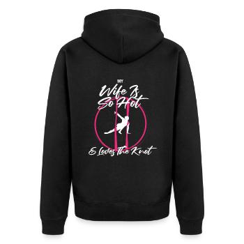 Aerial Silk Circus for Aerial Silk Performers - Unisex Premium Organic Zip Hoodie - black - Back - Nico (187cm)