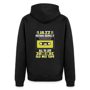 Musiciens d’orchestre de musique jazz - Veste à capuche bio Premium Unisexe - noir - Dos - Nico (187cm)